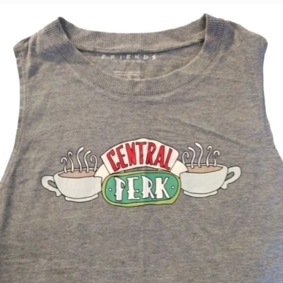 FRIENDS Y2K Grey Central Perk Printed Tank Top and Shorts Pajama Set Size XL - Picture 7 of 16